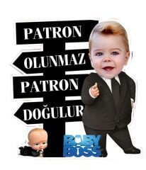 Patron Bebek  Doğum Günü Ayaklı Pano 50 cm
