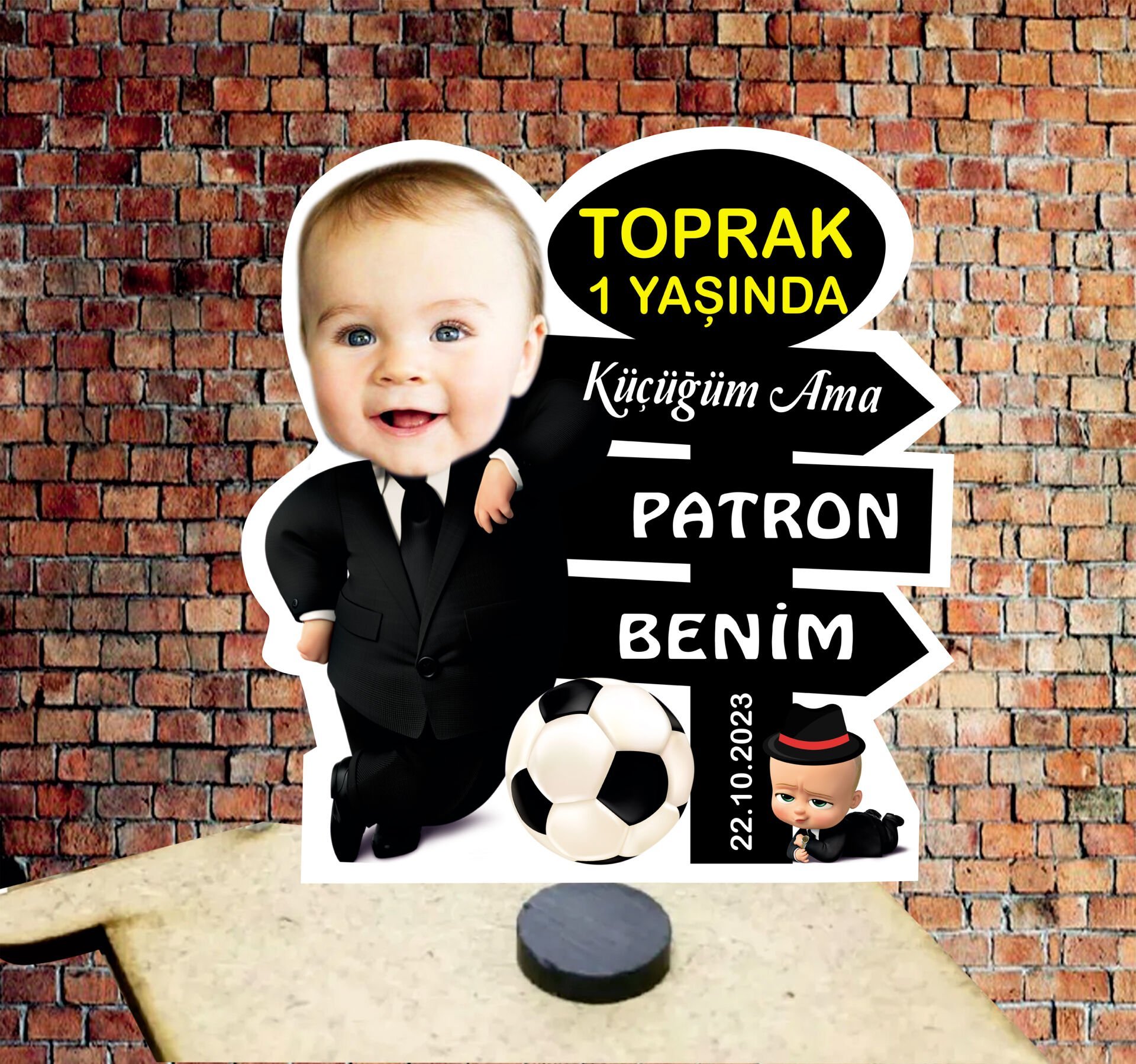 Patron Bebek Doğum Günü Magnet 20 Adet