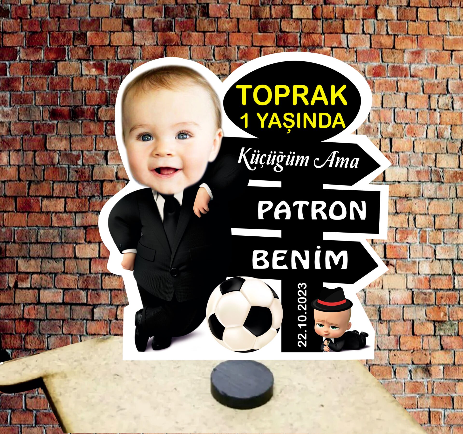Patron Bebek Doğum Günü Magnet 20 Adet