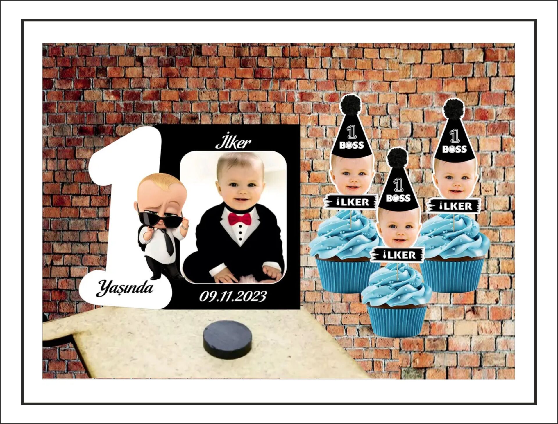 Doğum Günü Set ( 20 Ad Magnet 10 Adet Cupcake )