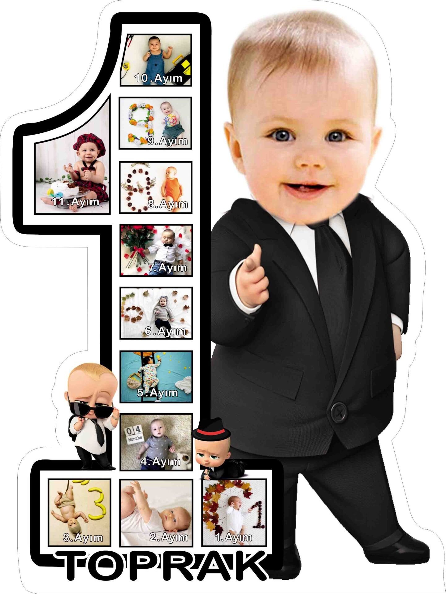 Paton Bebek 1 Yaş Fotograflı Pano 50 cm